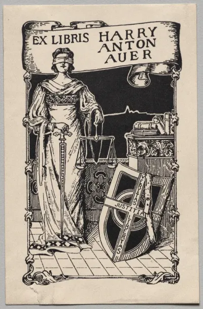 Bookplate: Harry Anton Auer
