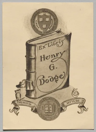 Bookplate: Henry G. Dodge