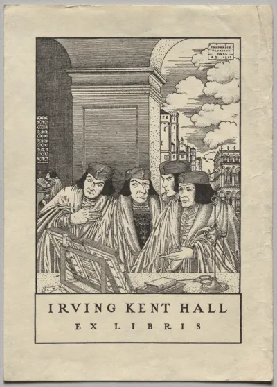 Bookplate:  Irving Kent Hall, Ex Libris inscribed