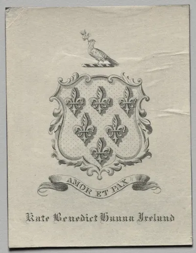 Bookplate: Kate Benedict Hanna Ireland