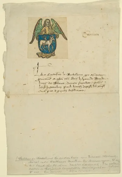 Bookplate of Hildebrand von Brandenburg