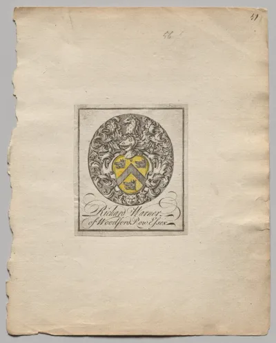 Bookplate: Richard Warner