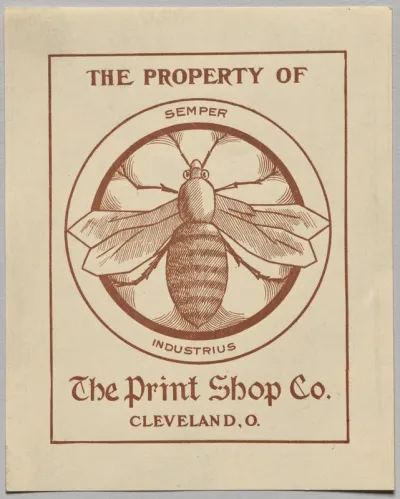 Bookplate: The Print Shop Company, Cleveland, Ohio