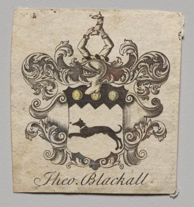Bookplate: Theo. Blackall