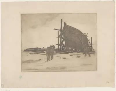 Boot in aanbouw