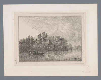 Boot op de Merwede bij Dordrecht