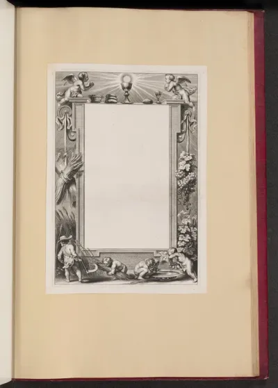 Border Illustration with Putti Harvesting Offerings to God