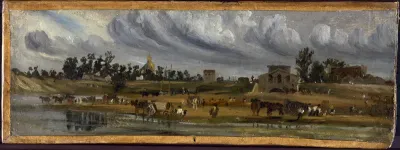 Bords de Seine à la barrière de la Cunette, près du Champ-de-Mars (1820)
