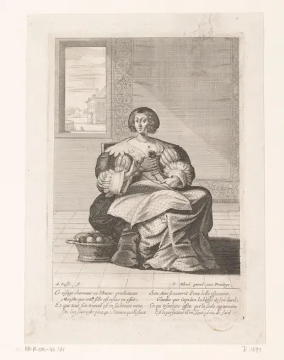 Bordurende vrouw