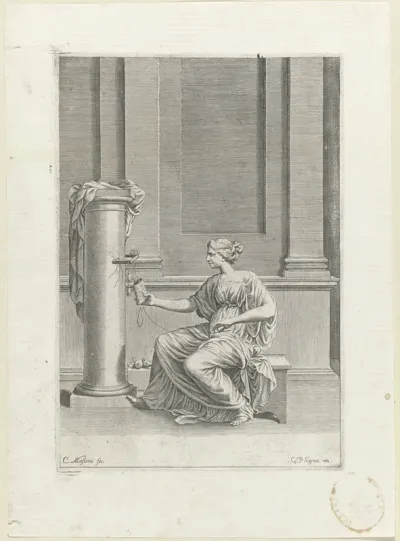 Bordurende vrouw