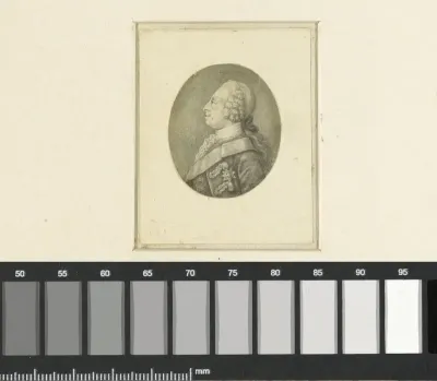 Borstbeeld in ovaal van George III van Engeland