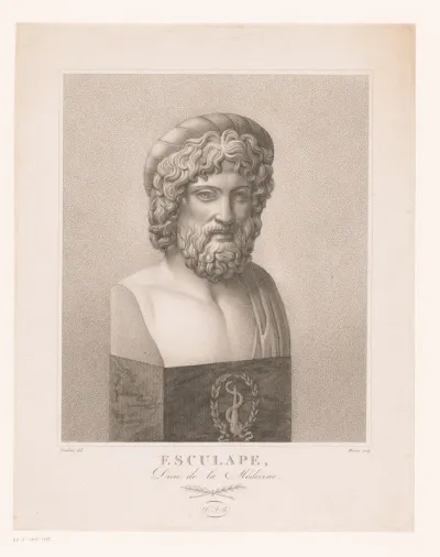 Borstbeeld van Asklepios