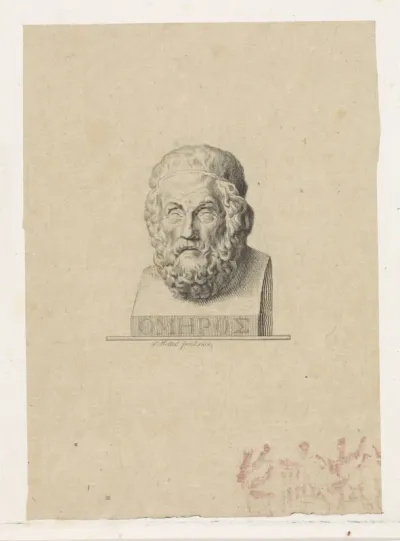 Borstbeeld van de Griekse dichter Homerus