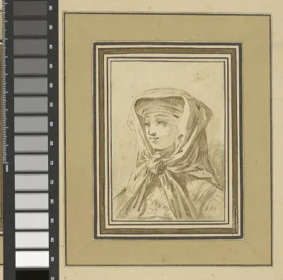Borstbeeld van een jonge Russische vrouw