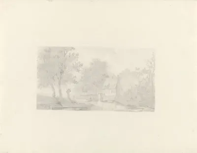 Boslandschap met watermolen