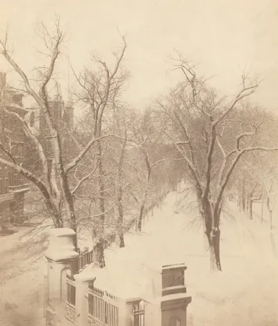 Boston Common Snow Scene