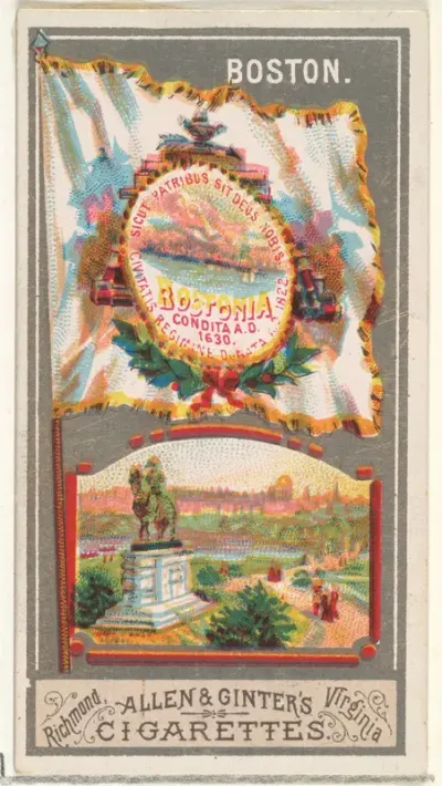 Boston, from the City Flags series (N6) for Allen & Ginter Cigarettes Brands