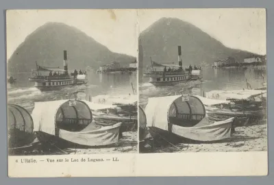 Boten aan het Meer van Lugano