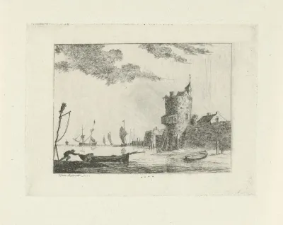 Boten bij een stadswal