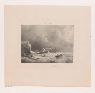 Boten in nood bij storm op zee