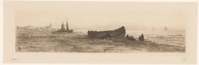 Boten op het strand van Katwijk