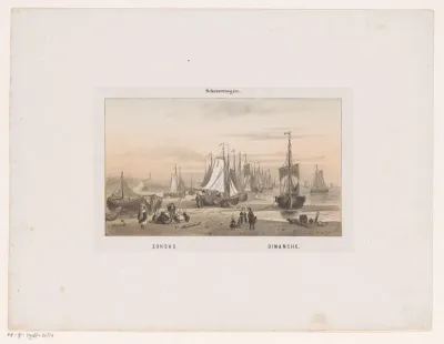 Boten op het strand van Scheveningen