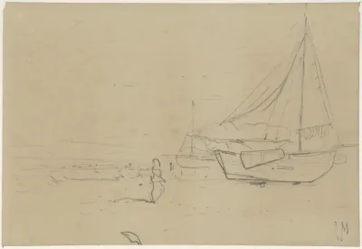 Boten op het strand