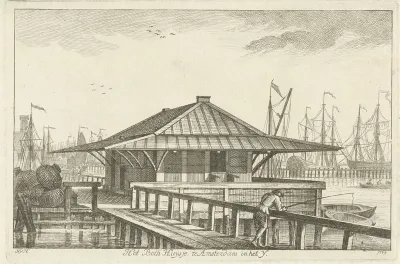 Bothuisje te Amsterdam in het IJ