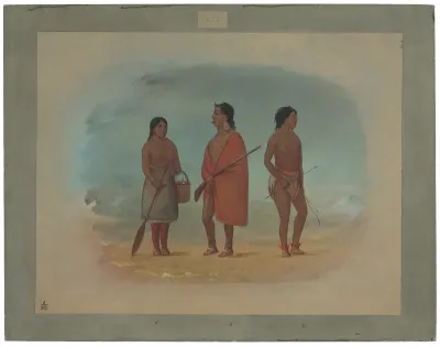Botocudo Chief, His Wife, and a Young Man