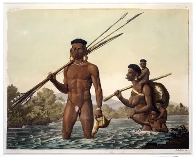 Botocudo people of the Rio-Grande de Belmonte, Brazil