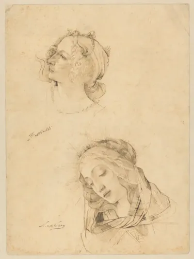 Botticelli figuur uit de Primavera en een Madonna