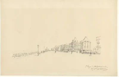 Boulevard en strand te Blankenberge