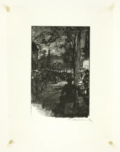 Boulevard Montmartre, Evening, plate fifteen from Le Long de la Seine et des Boulevards
