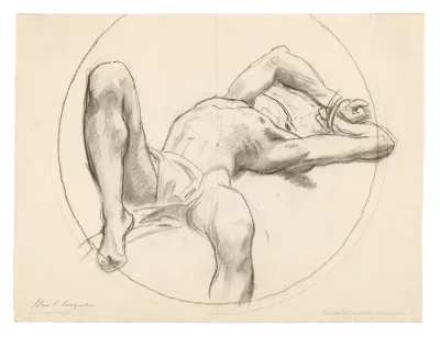 Bound Man (recto); Sketch of Bound Man (verso)