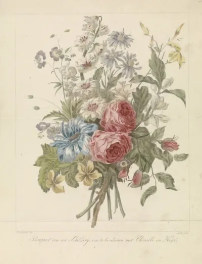 Bouquet, Model for Embroidery