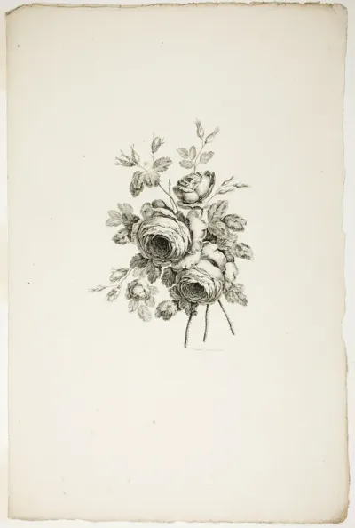 Bouquet with Roses, from Recueil de differents bouquets de fleurs