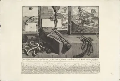 Bouw van de Tombe van Caecilia Metella te Rome