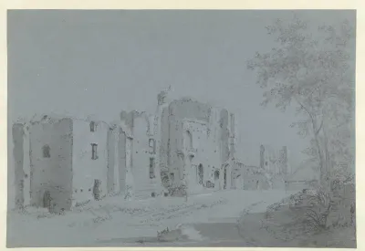 Bouwvallen van het kasteel Brederode