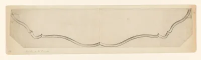 Bovenaanzicht van het marmeren blad van een consoletafel