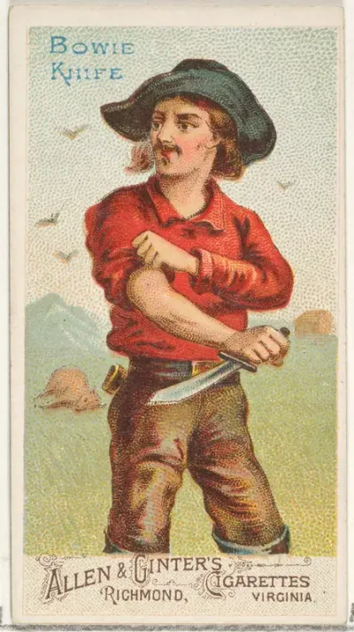 Bowie Knife, from the Arms of All Nations series (N3) for Allen & Ginter Cigarettes Brands