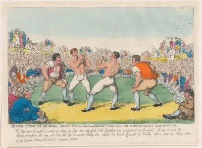 Boxing Match for 200 Guineas, Betwixt Dutch Sam and Medley Fought 31 May 1810, on Moulsey Hurst Near Hampton