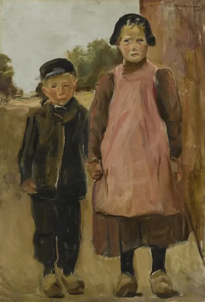 Boy and Girl on the Village Street
