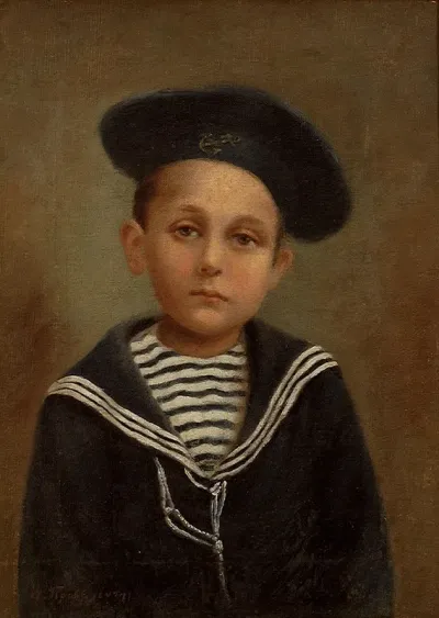 Boy in sailor suit.