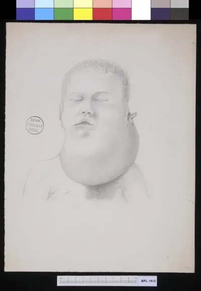 Boy with a tumor in his face