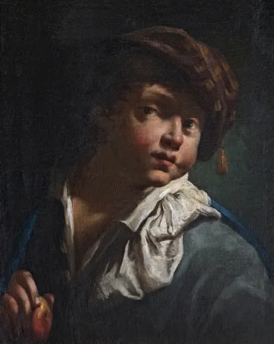 Boy with apple