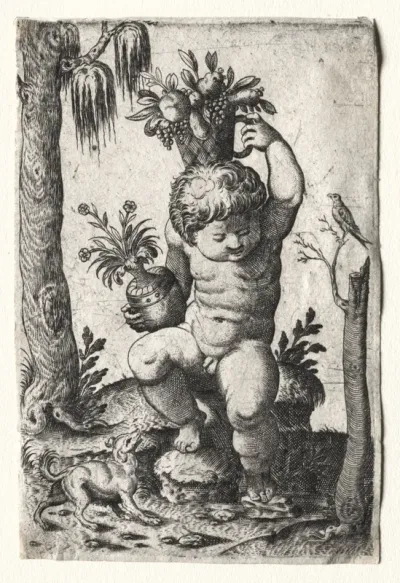 Boy with Fruit Basket
