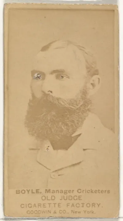 Boyle, Manager of the Cricketers, from the Celebrities and Prizefighters series (N174) for Old Judge Cigarettes