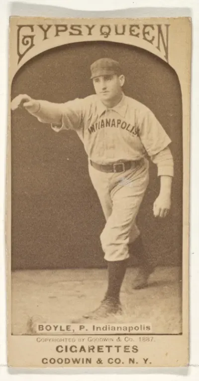 Boyle, Pitcher, Indianapolis, from the Old Judge series (N172) for Old Judge Cigarettes