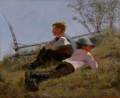 Boys Resting