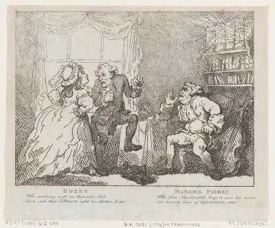 Bozzy and Madame Piozzi (Frontispiece, "Bozzy and Piozzi" by Peter Pindar)